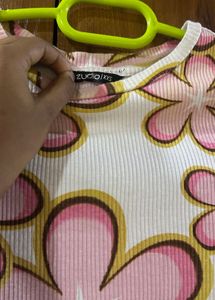 Floral Print cute crop top