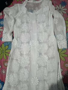 White Embroidered Kurti