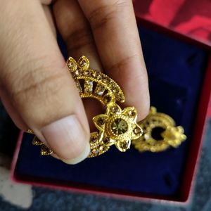 Elegant Chandbali Earrings Gold Plated
