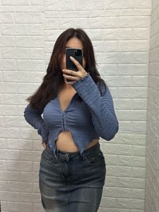 Blue Crop Top