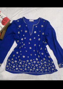 Blue Embroidered Kurti 🧿💙💙