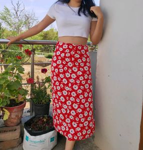 Daisy Orange Skirt