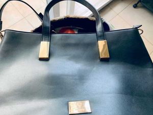 Elegant Allen Solly Black Tote Handbag – Classy &amp;