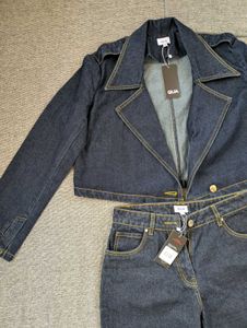QUA blue Wash Denim Suit