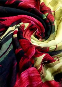 Floral Print Saree with Embellished Border