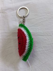 Crochet Watermelon Keychain