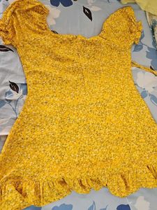 Floral Yellow Mini Dress