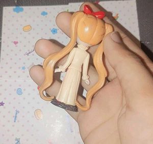 Vintage Anime Girl Figure with a Red Bow 🎀