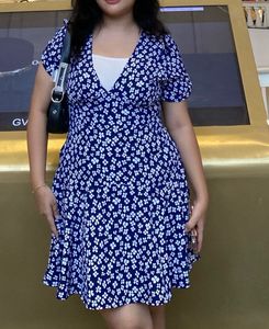 Printed Floral A-Line Dress