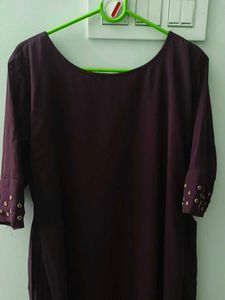 Elegant Maroon Embroidered Kurta