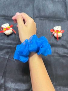 Blue Organza Srunchies🎀😀