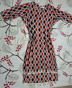 Elegant Diamand Print Kurta