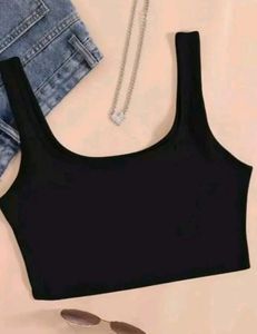 White N Black Crop Top