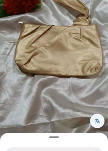 Vintage Gold Satin Clutch