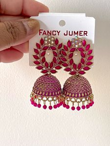 Fancy Red Jhumka