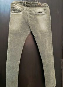 Olive Green Denim Jeans