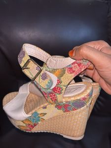 Floral Wedge Heels