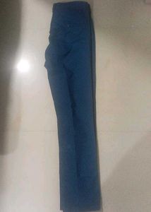 Blue Straight Leg Pants