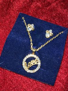 Locket chain And Earing