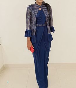 Ready To Wear Saree , Adjustable Blouse And Cape