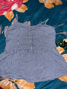 Gingham Button Down Tank Top