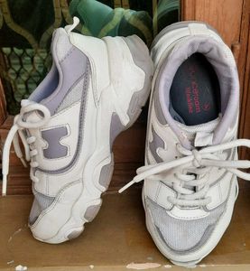 White & Lavender Sneakers woman  ;,,