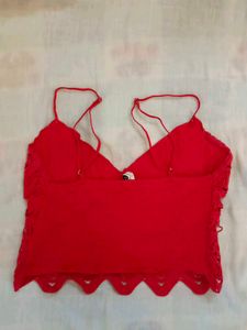 Red Lace Cami Top