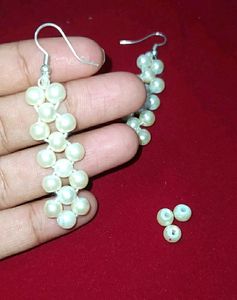 Pearls Necklace And Earrings