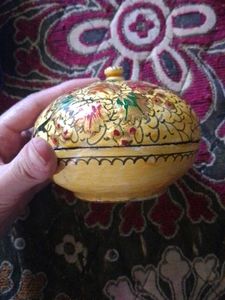 Vintage Hand-Painted Trinket Box