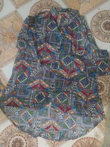 Blue Patterned Pajama Pants