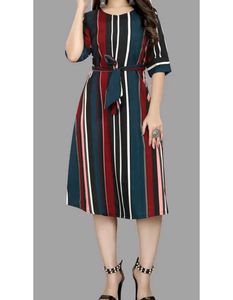 Striped Midi Dress