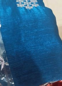 Blue Embellished Saree