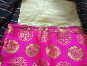 Satin Saree With Blouse Piece