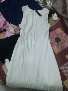 White Sleeveless Mini Dress