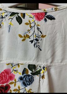 Floral White Top