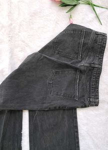 Zara Ripped Wide Long Jeans