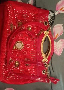 Handbag Red Colour For Women