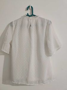 White Floral Top From Harpa