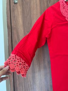 U&amp;F Red Kurti