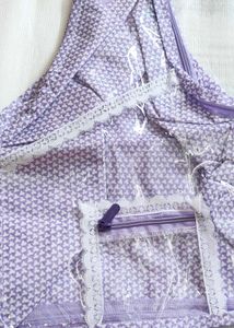 Premium Transparent Saree Organizer – Lavender Che