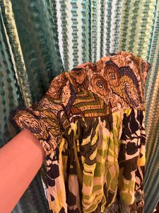 Green Pattern Dressss