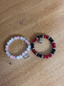 Beaded Charm Bracelets - Set of 2