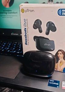 pTron Wireless Earbuds Bassbuds Duo