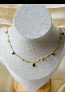 Laila Greenstone Dainty necklace Anti-tarnish