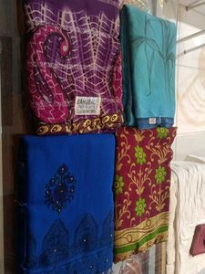Assorted Indian Sarees - Bundle of 4