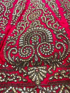 Pink &amp; Gold Embroidered Bridal Lehenga