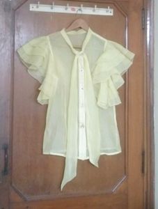 party wear Organza lemon Top