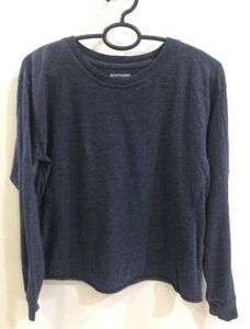 Grey Long Sleeves T-shirt For Women
