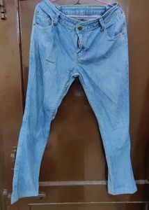 Blue Mid Waist Jeans