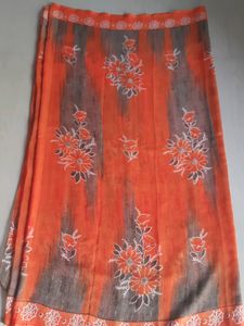 Orange Silk saree